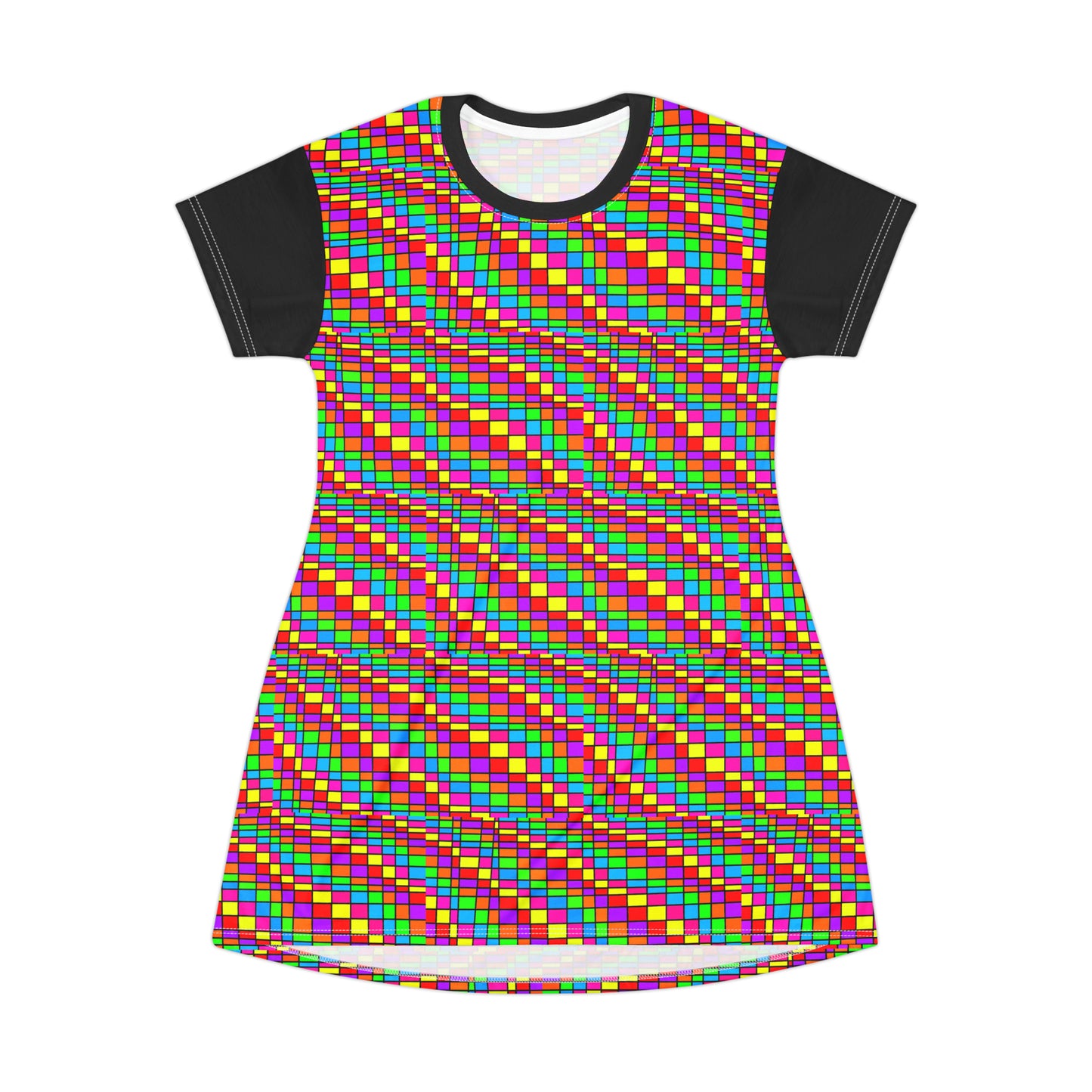 Disco Popper All Over Print T-Shirt Dress