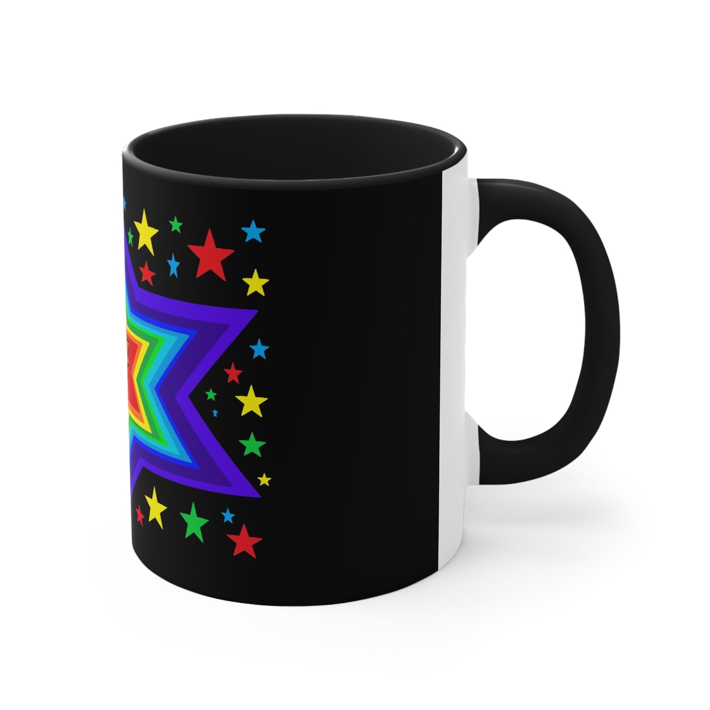 SK1 Stars Accent Coffee Mug, 11oz