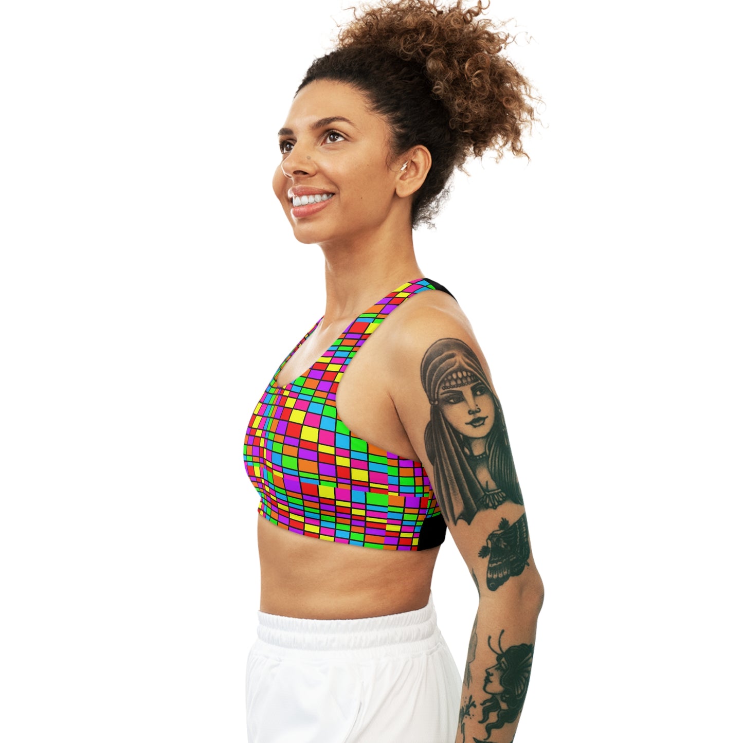 Disco Popper Seamless Sports Bra (AOP)