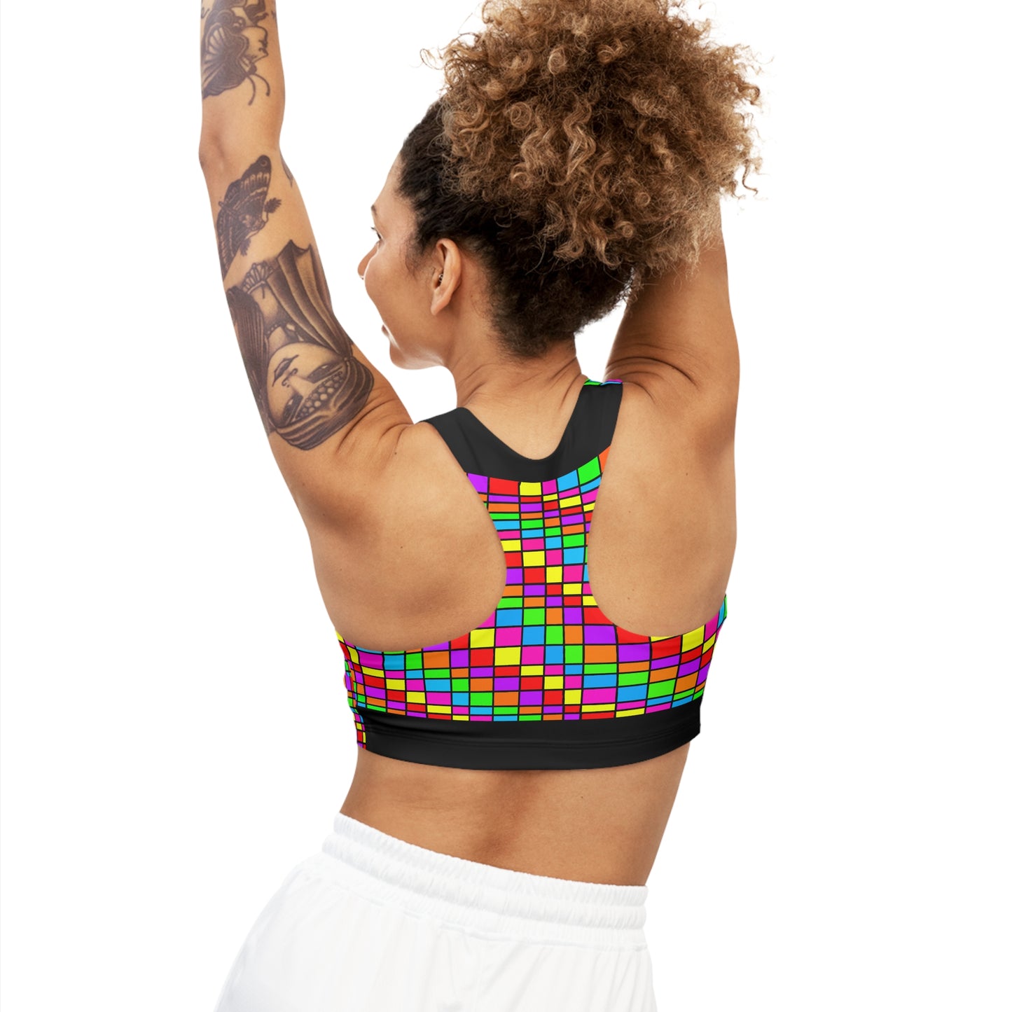 Disco Popper Seamless Sports Bra (AOP)