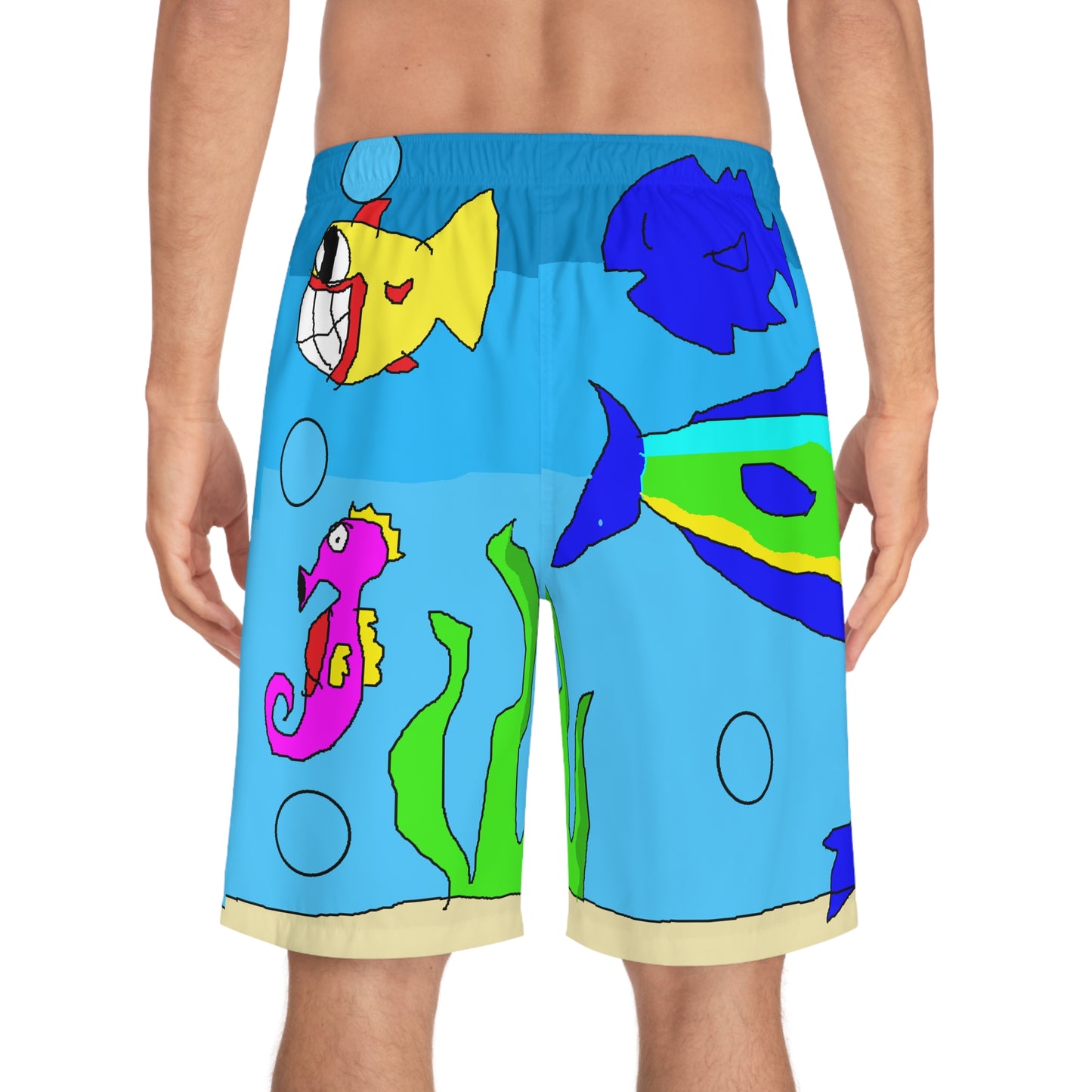SK1 Let’s go Swimming - Men's Board Shorts (AOP)