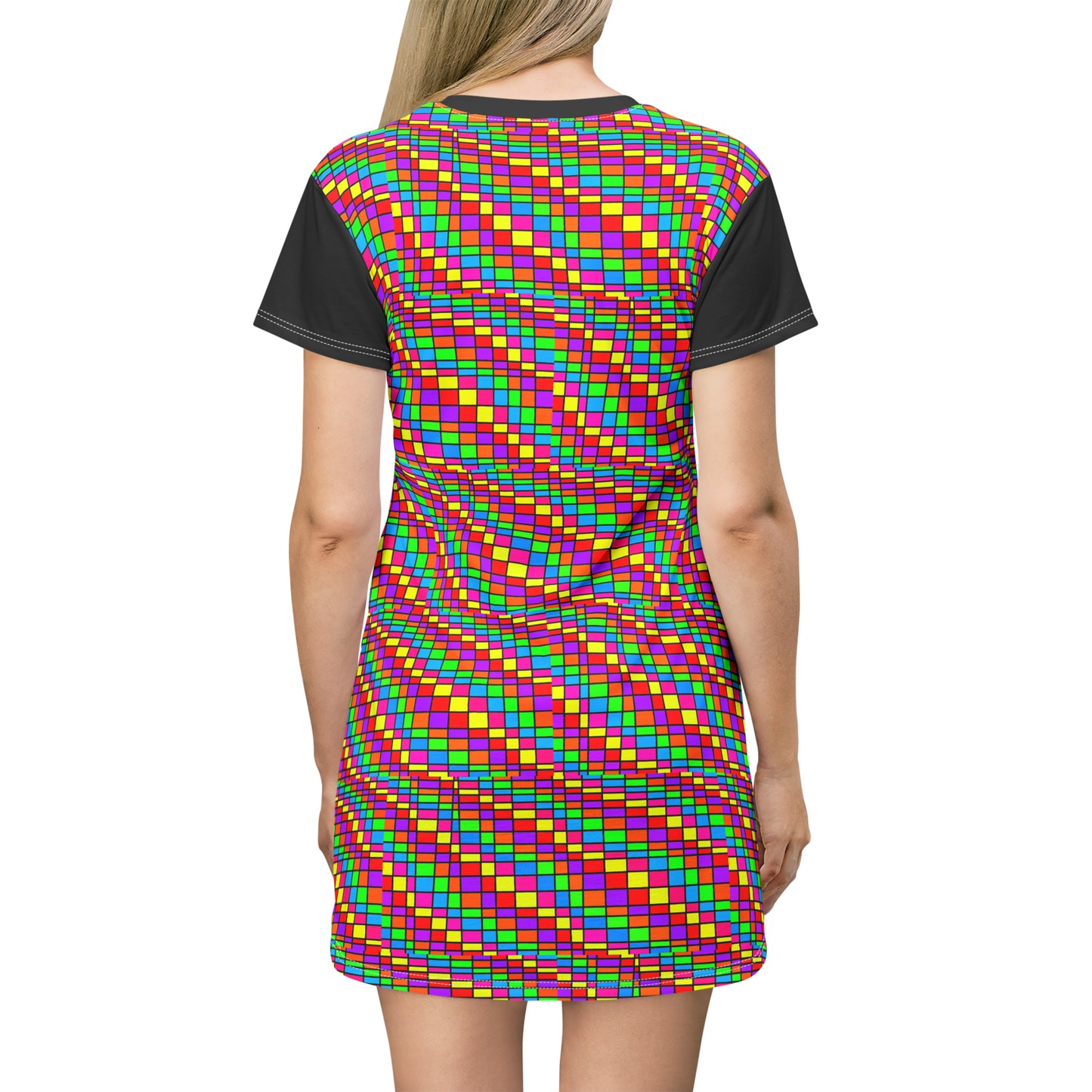 Disco Popper All Over Print T-Shirt Dress