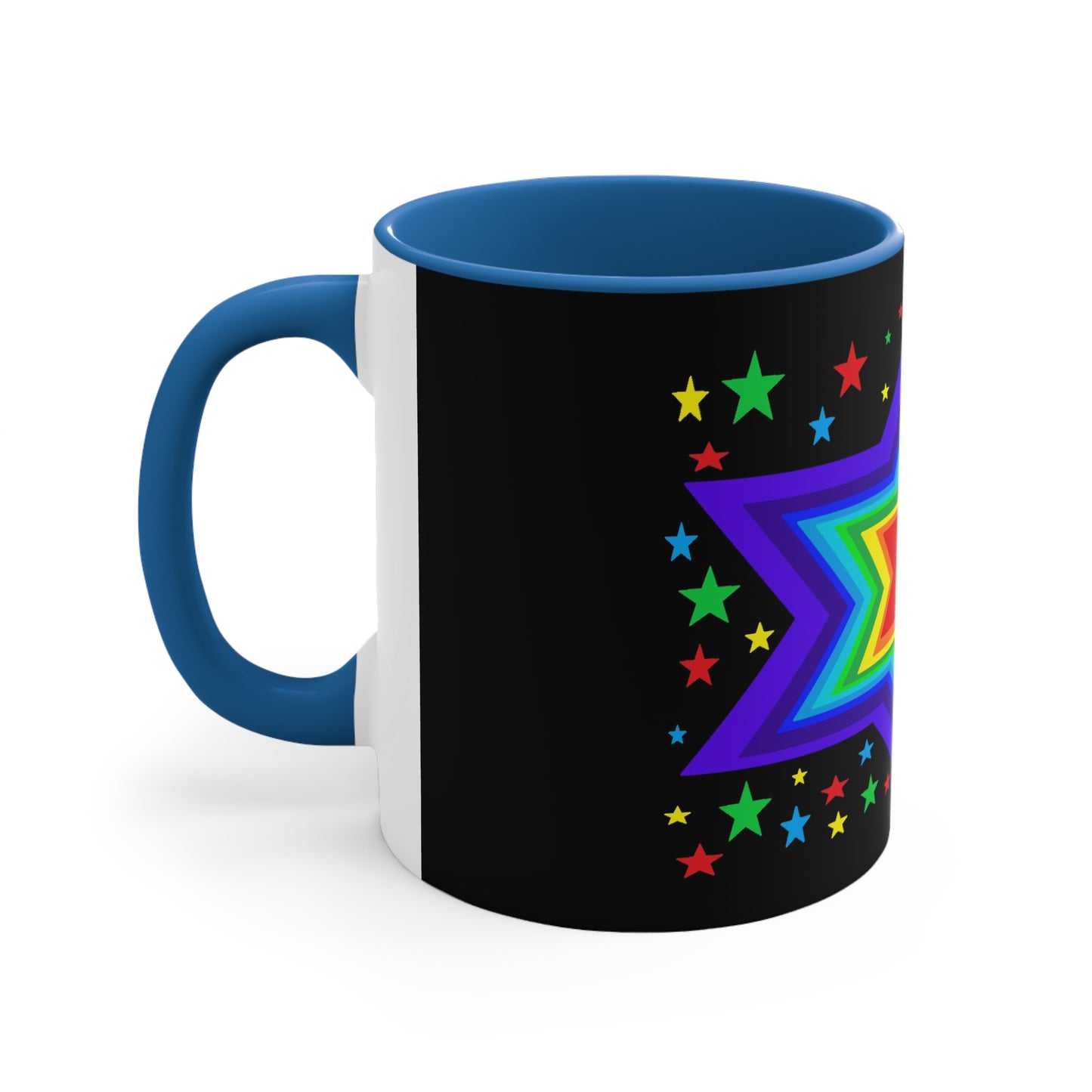 SK1 Stars Accent Coffee Mug, 11oz
