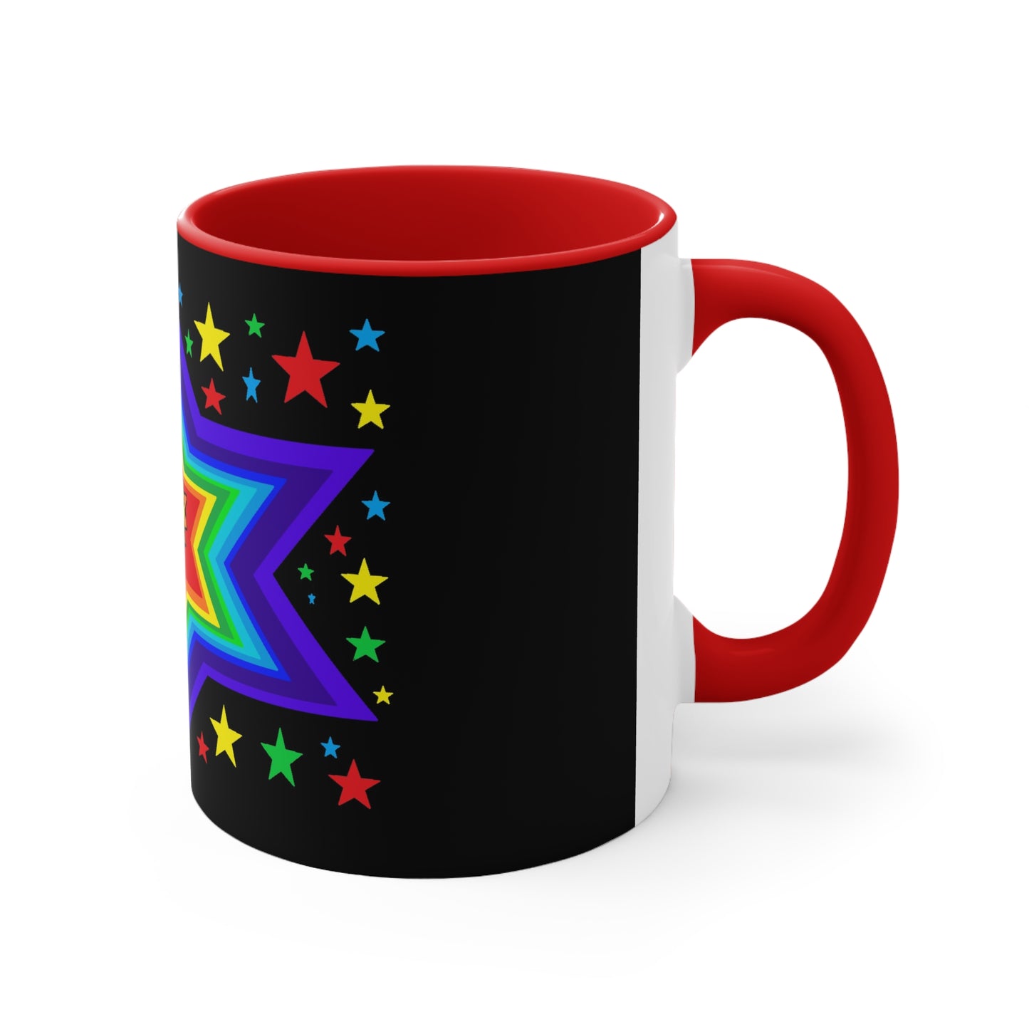 SK1 Stars Accent Coffee Mug, 11oz