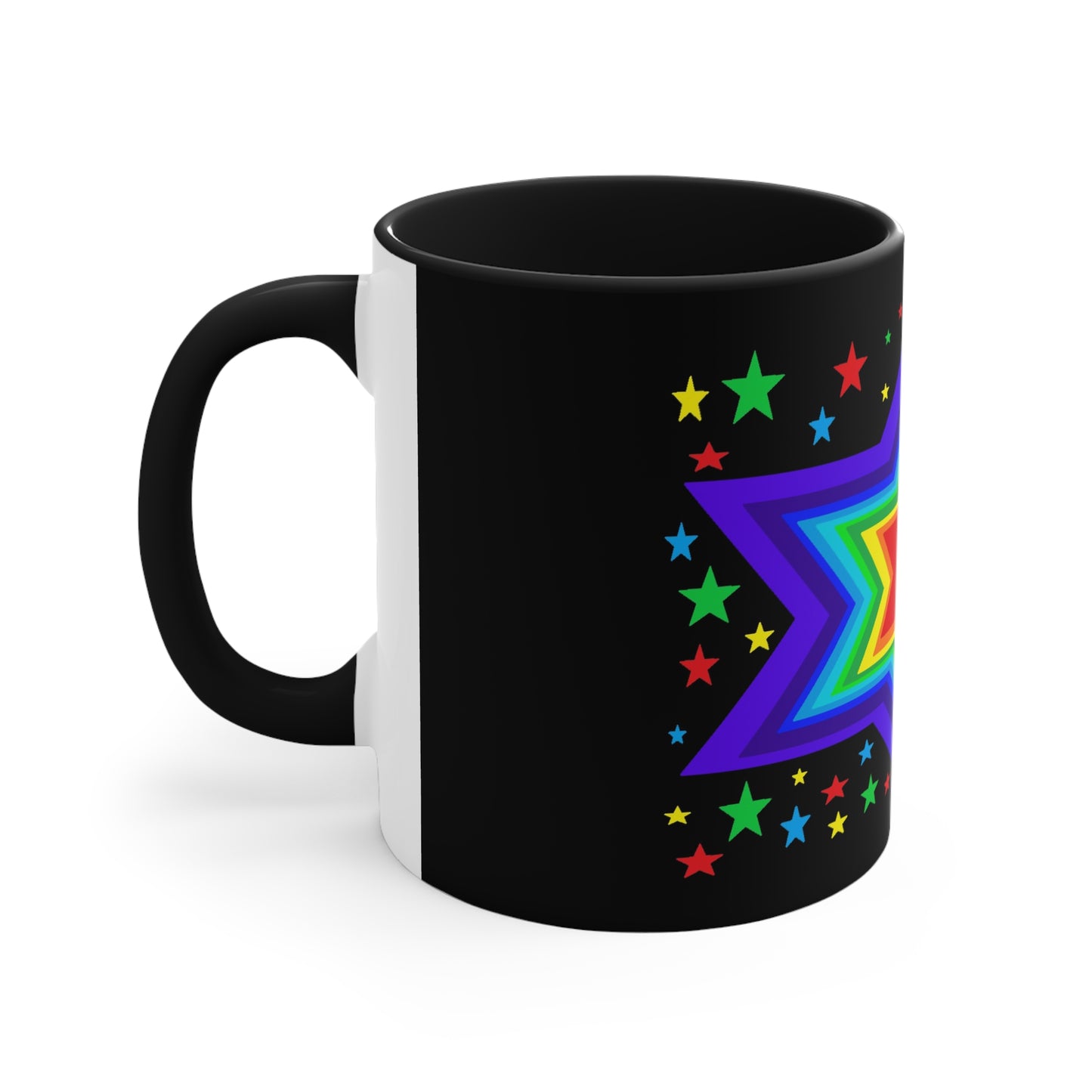 SK1 Stars Accent Coffee Mug, 11oz