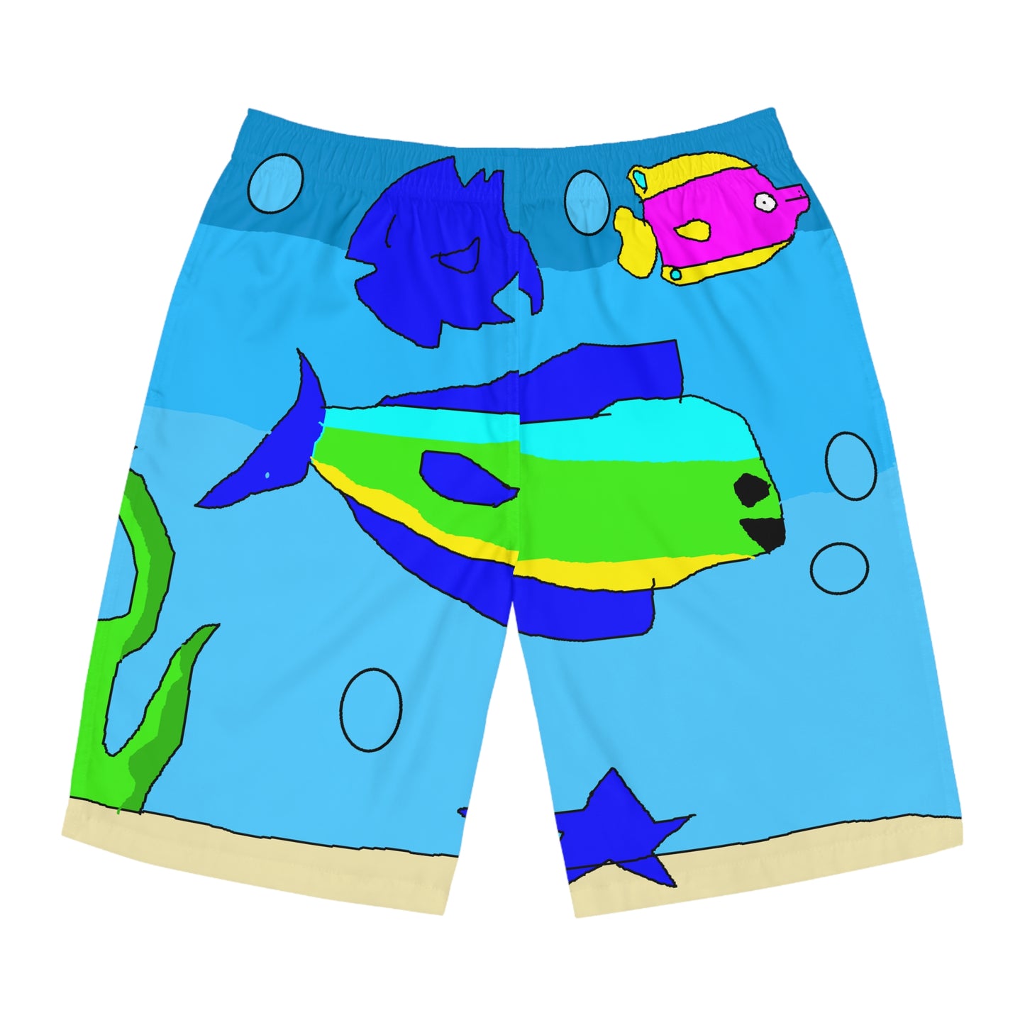 SK1 Let’s go Swimming - Men's Board Shorts (AOP)