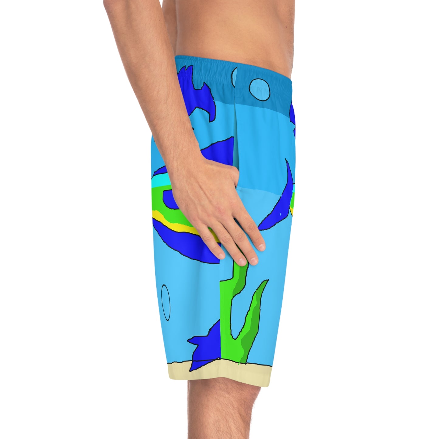 SK1 Let’s go Swimming - Men's Board Shorts (AOP)