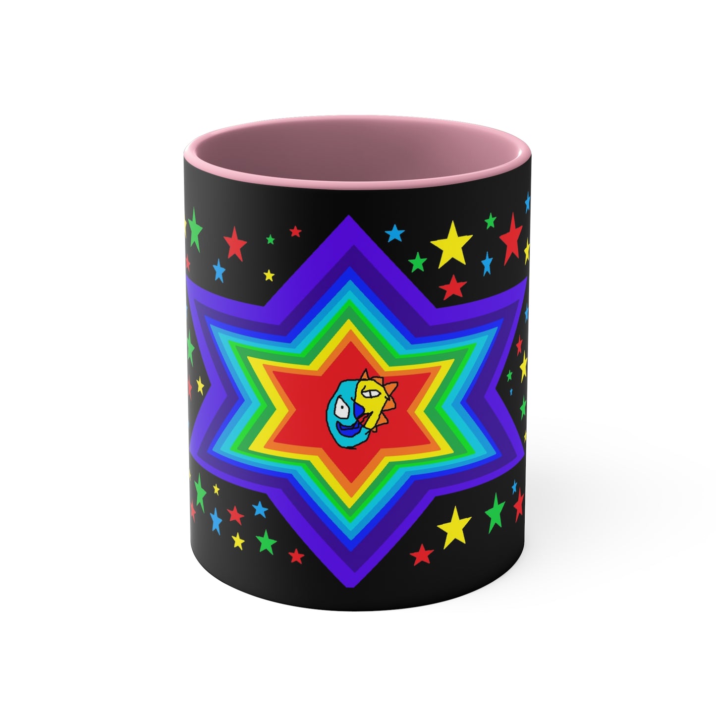 SK1 Stars Accent Coffee Mug, 11oz