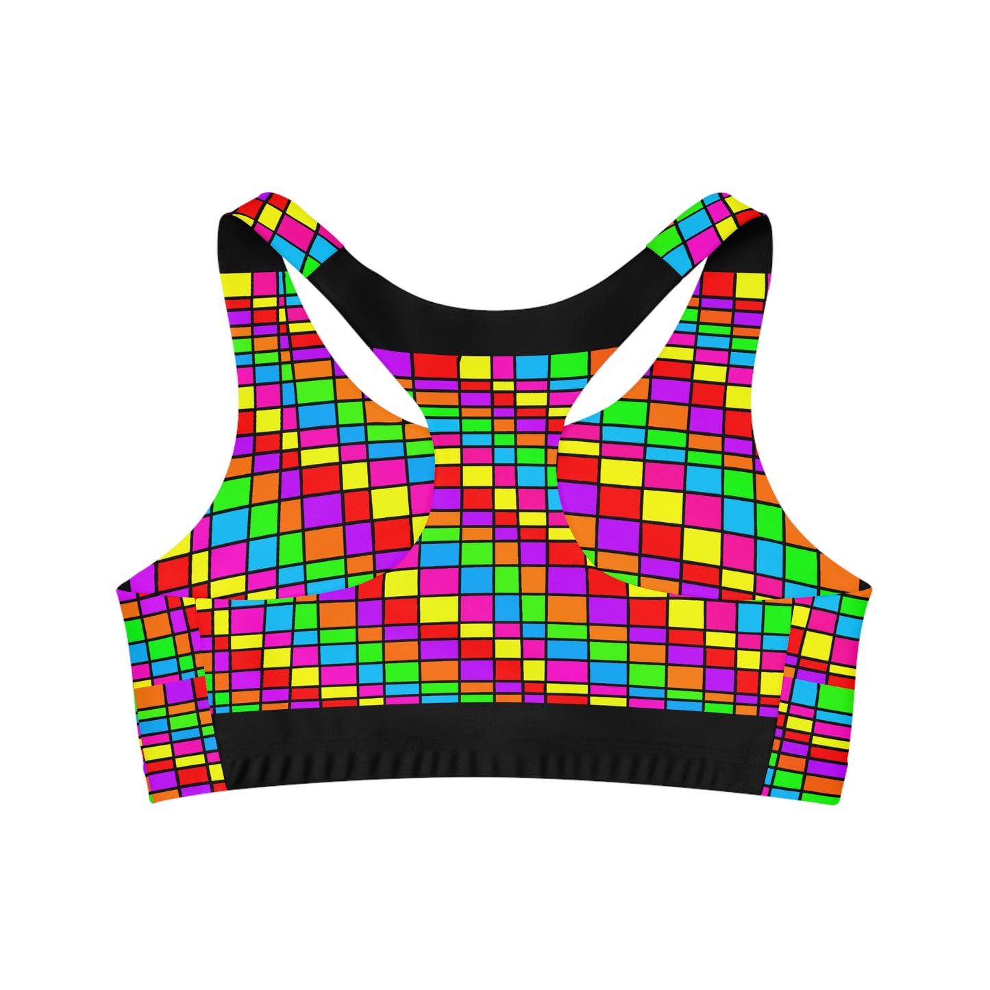 Disco Popper Seamless Sports Bra (AOP)