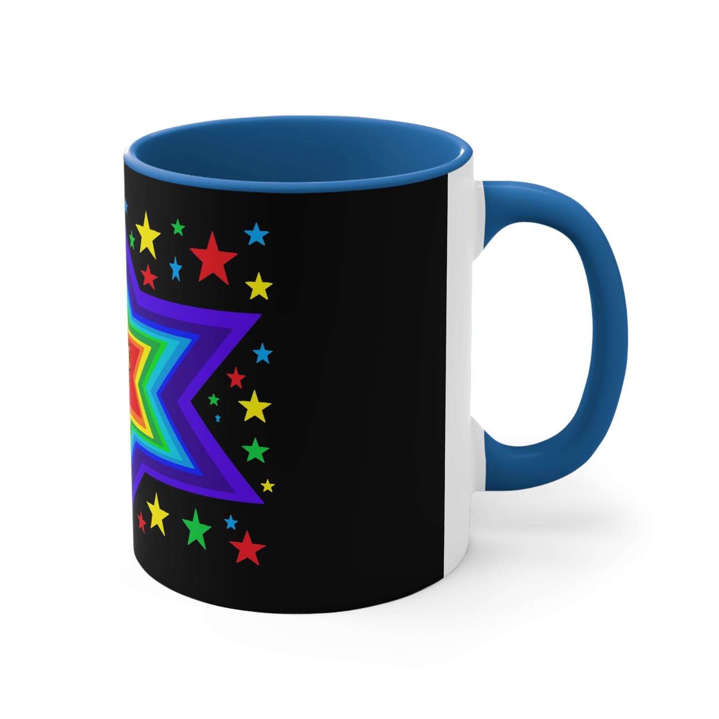 SK1 Stars Accent Coffee Mug, 11oz